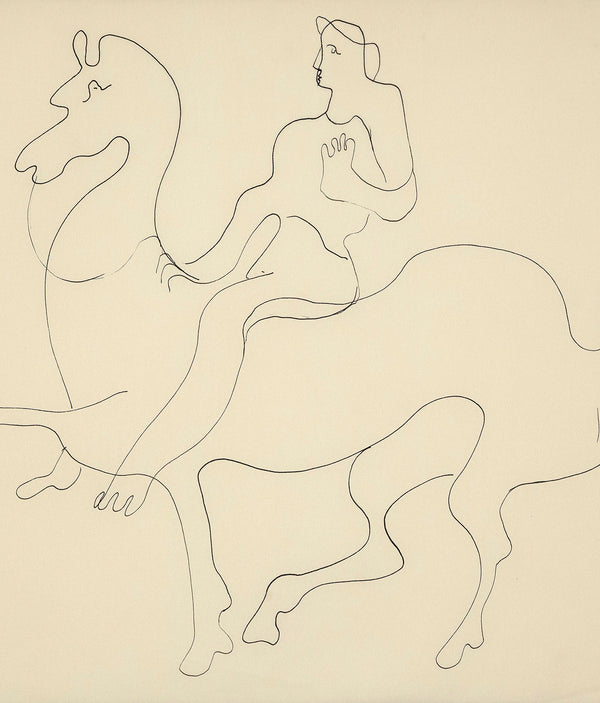 Louise Nevelson, Figure on a Horse, Drawing, 1930, Caviar20