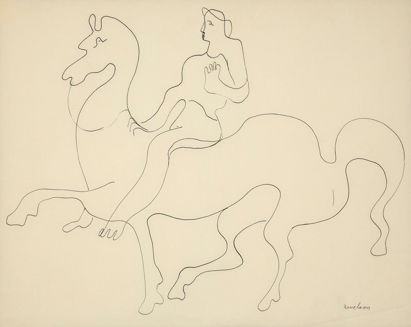 Louise Nevelson, Figure on a Horse, Drawing, 1930, Caviar20
