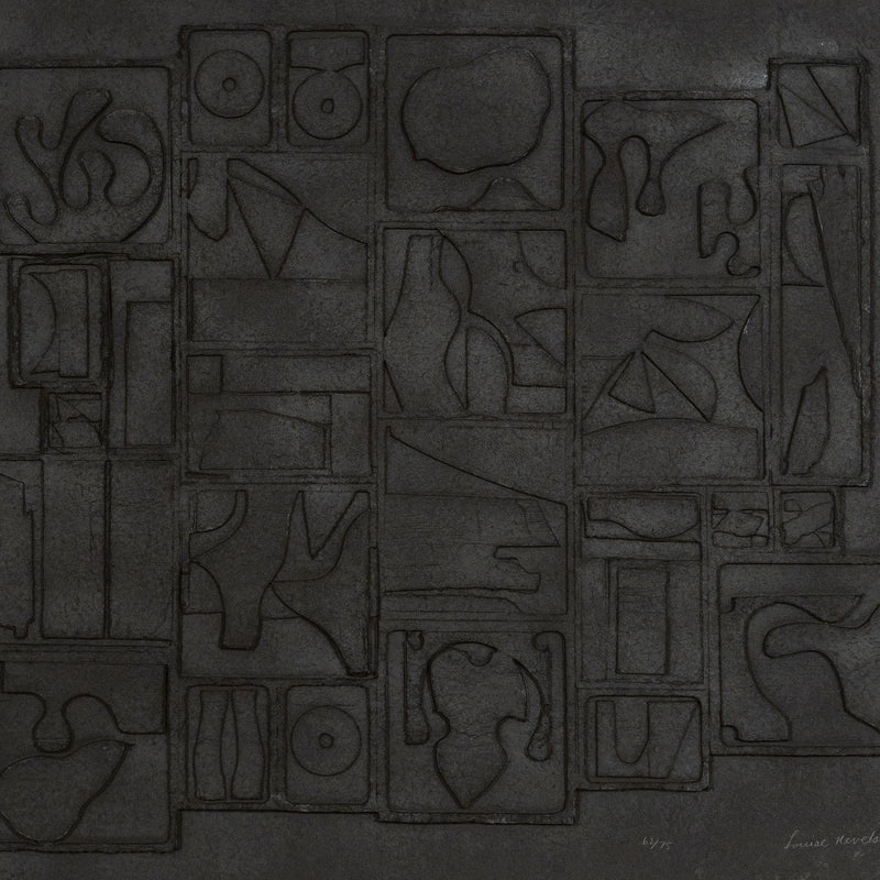 Louise Nevelson, Nightscape, Cast Paper Relief, 1975, Caviar20