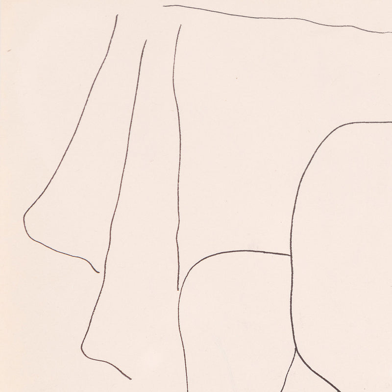 Louise Nevelson, Reclining Nude, drawing, 1930, Caviar20