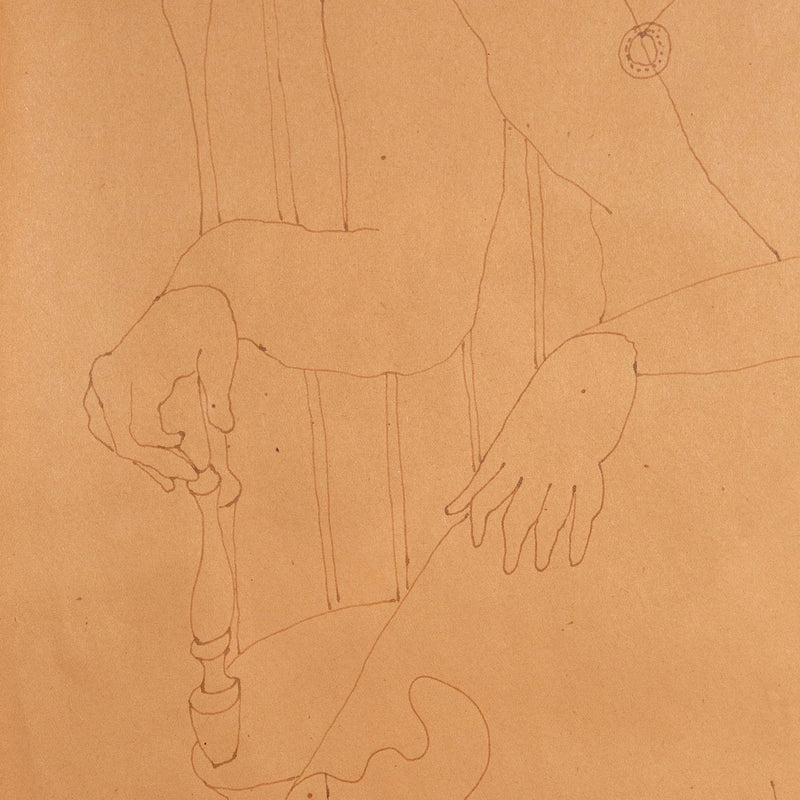 Louise Nevelson, Caviar20, Seated Woman, drawing, sketch