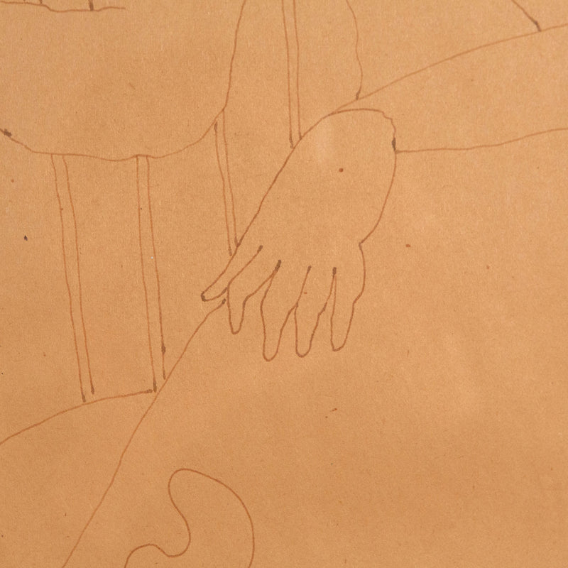 Louise Nevelson, Caviar20, Seated Woman, drawing, sketch