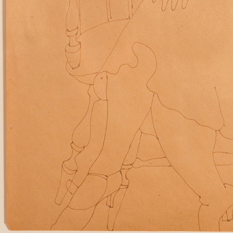 Louise Nevelson, Caviar20, Seated Woman, drawing, sketch