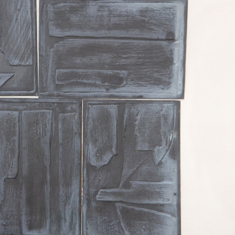 Louise Nevelson, American Art, "The Great Wall”  Italy, 1970  Embossed lead on CM Fabriano paper  Signed, titled, dated and numbered by the artist  From an edition of 150  29.25"H 24.5"W (work)  30.25"H 25.5"W (framed)  Published by Pace Editions, Inc.  Very good condition.  Note: the surface of this work has oxidized over time.  Detailed condition report upon request.  Original frame as issued (very good condition). Original Louise Nevelson Art for sale at Caviar20 Art Gallery Toronto