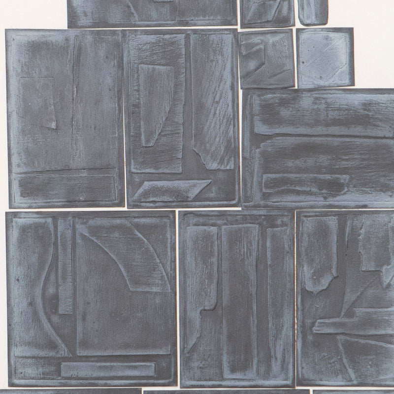 Louise Nevelson, American Art, "The Great Wall”  Italy, 1970  Embossed lead on CM Fabriano paper  Signed, titled, dated and numbered by the artist  From an edition of 150  29.25"H 24.5"W (work)  30.25"H 25.5"W (framed)  Published by Pace Editions, Inc.  Very good condition.  Note: the surface of this work has oxidized over time.  Detailed condition report upon request.  Original frame as issued (very good condition). Original Louise Nevelson Art for sale at Caviar20 Art Gallery Toronto