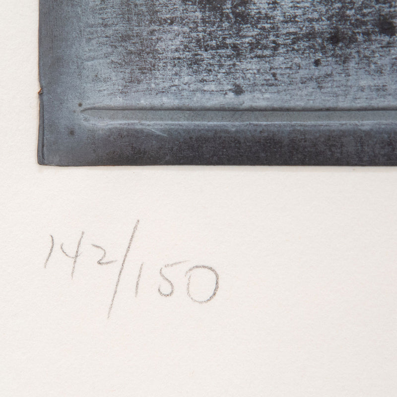 Louise Nevelson, American Art, "The Great Wall”  Italy, 1970  Embossed lead on CM Fabriano paper  Signed, titled, dated and numbered by the artist  From an edition of 150  29.25"H 24.5"W (work)  30.25"H 25.5"W (framed)  Published by Pace Editions, Inc.  Very good condition.  Note: the surface of this work has oxidized over time.  Detailed condition report upon request.  Original frame as issued (very good condition).Original Louise Nevelson Art for sale at Caviar20 Art Gallery Toronto