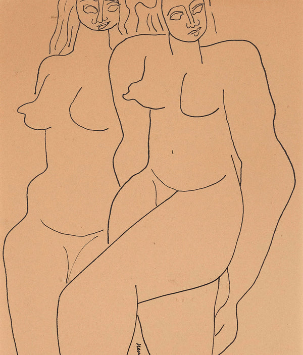 Louise Nevelson Two Figures 1932 drawing Caviar20