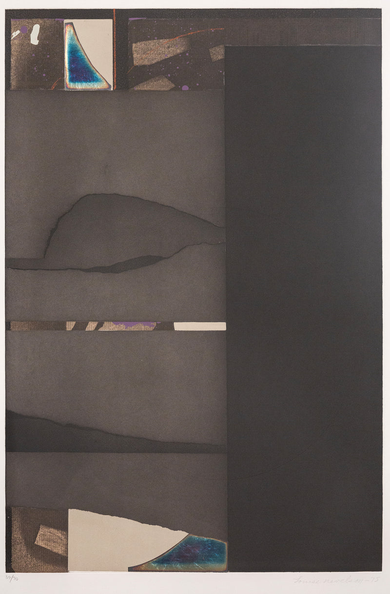 Louise Nevelson, American Art, "Untitled"  1973  Etching and aquatint on copper plate  Signed, dated, and numbered by artist  From an edition of 90  37.5"H 37"W (work)  39.75"H 39.5"W (framed)   Very good condition. Original Art For Sale Caviar20 Gallery Toronto