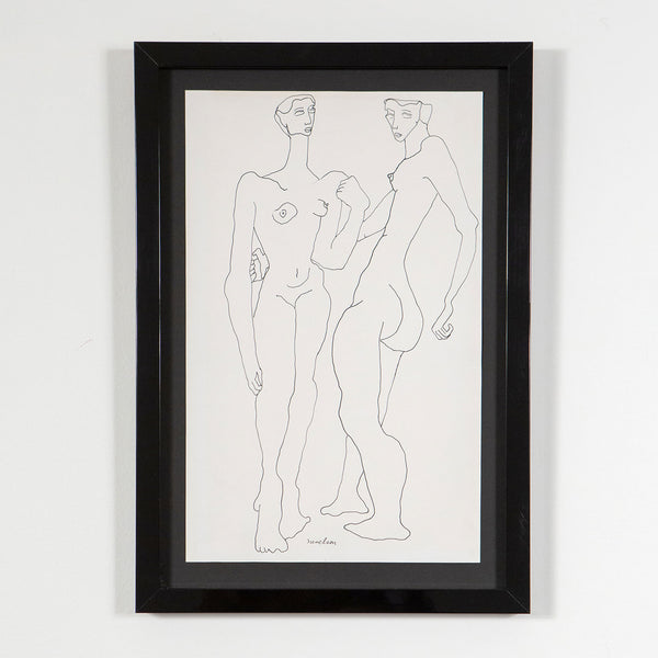 Louise Nevelson, Two Nudes, Drawing, 1930, USA, American Art, Fine Art Print, Art Collector