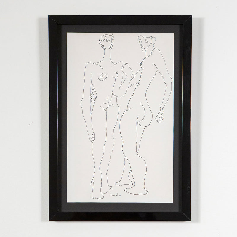 Louise Nevelson, Two Nudes, Drawing, 1930, USA, American Art, Fine Art Print, Art Collector