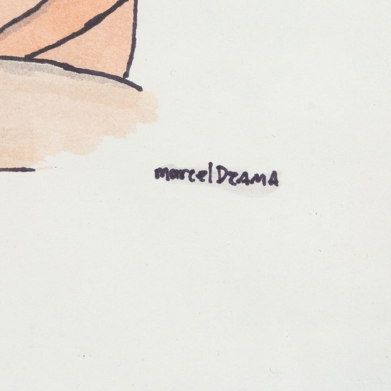 Marcel Dzama, Untitled (Kissing Devil), Watercolor, 1998, Caviar20