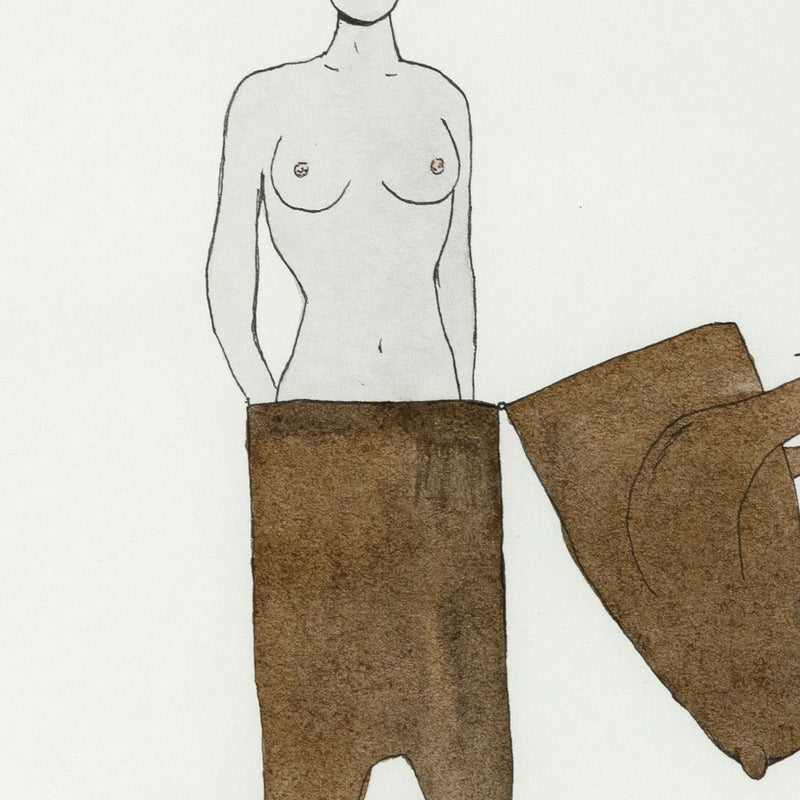 MARCEL DZAMA "LADY BEAR" DRAWING, 1998