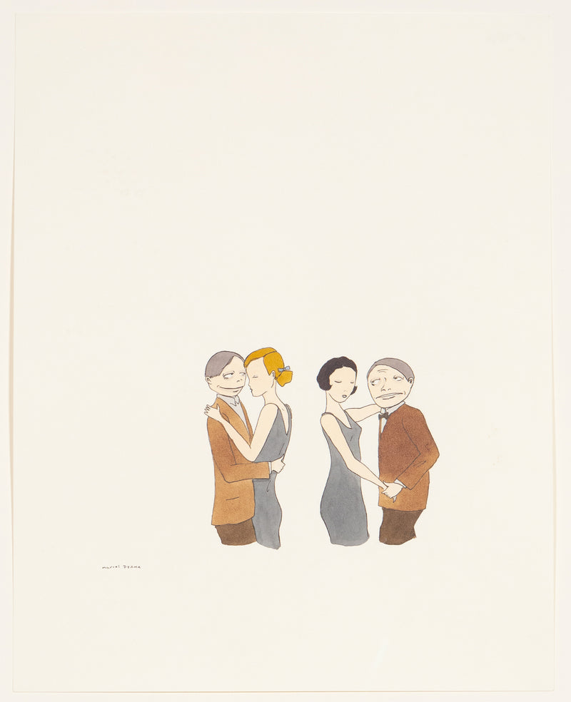 Marcel Dzama, Dance Date, Watercolor, 2001, Caviar20