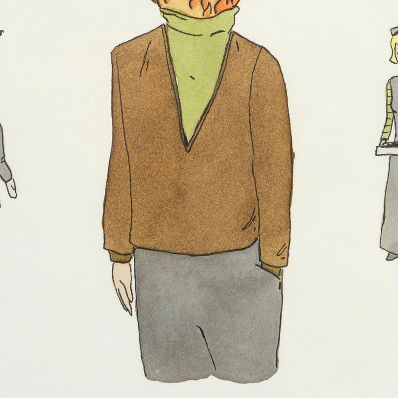 Marcel Dzama, Dinner Companion, Ink and Mixed Media on Paper, 2000, Caviar20 Drawing