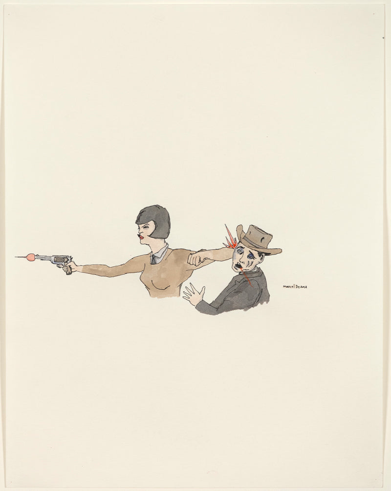 Marcel Dzama heroine Caviar20 1998 work on paper