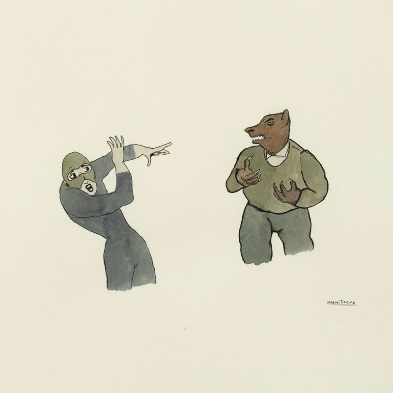 Marcel Dzama watercolor Caviar20