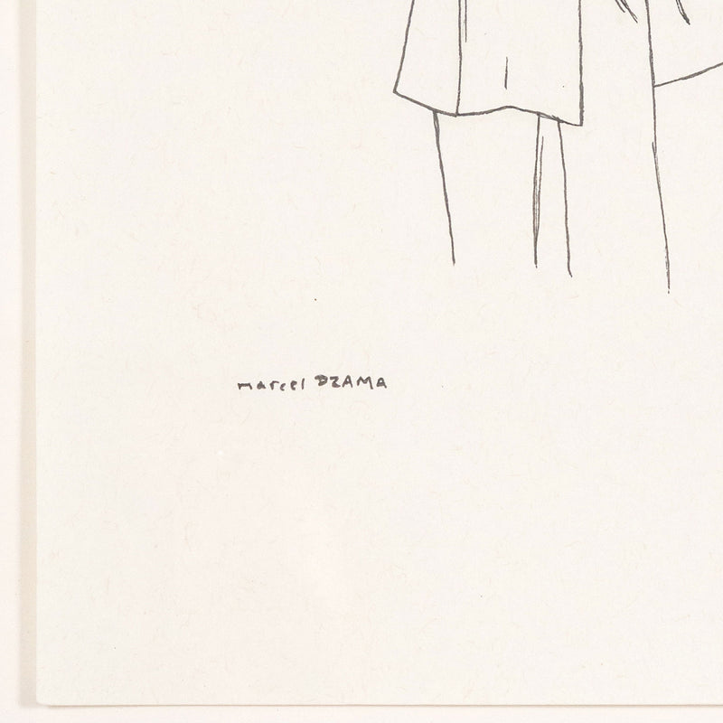 Marcel Dzama, Street Seller, Ink and watercolor on paper, 1996, Caviar20 Toronto Art Gallery