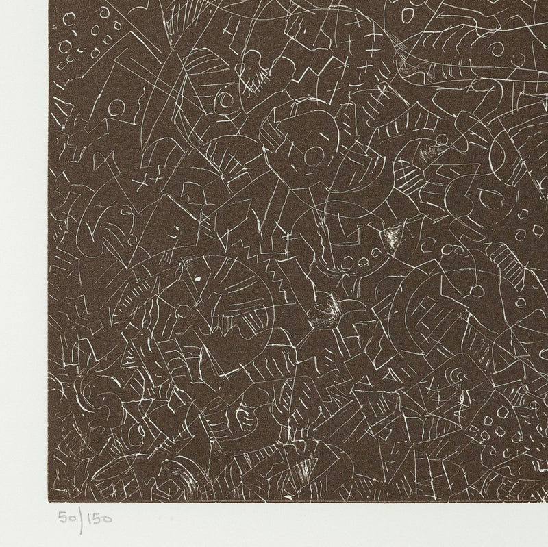 MARK TOBEY "PSALTERY FIRST FORM" ETCHING 1974