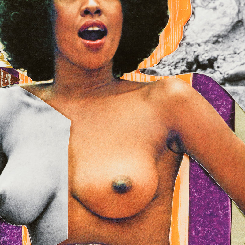 Original Mickalene Thomas Artwork "Untitled" (Black is Beautiful)   USA, 2017  Inkjet print  Signed and numbered by the artist  From an edition of 100  14"H 11"W (work)  17"H 14"W (framed)   Framed with museum glass  Excellent condition  Published by Nazraeli Press, Netherlands  Note: a copy of Mickalene Thomas' 2018 book, "Black is Beautiful" is included with the print.  Caviar20 Art Gallery