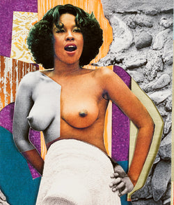Original Mickalene Thomas Artwork "Untitled" (Black is Beautiful)   USA, 2017  Inkjet print  Signed and numbered by the artist  From an edition of 100  14"H 11"W (work)  17"H 14"W (framed)   Framed with museum glass  Excellent condition  Published by Nazraeli Press, Netherlands  Note: a copy of Mickalene Thomas' 2018 book, "Black is Beautiful" is included with the print.  Caviar20 Art Gallery