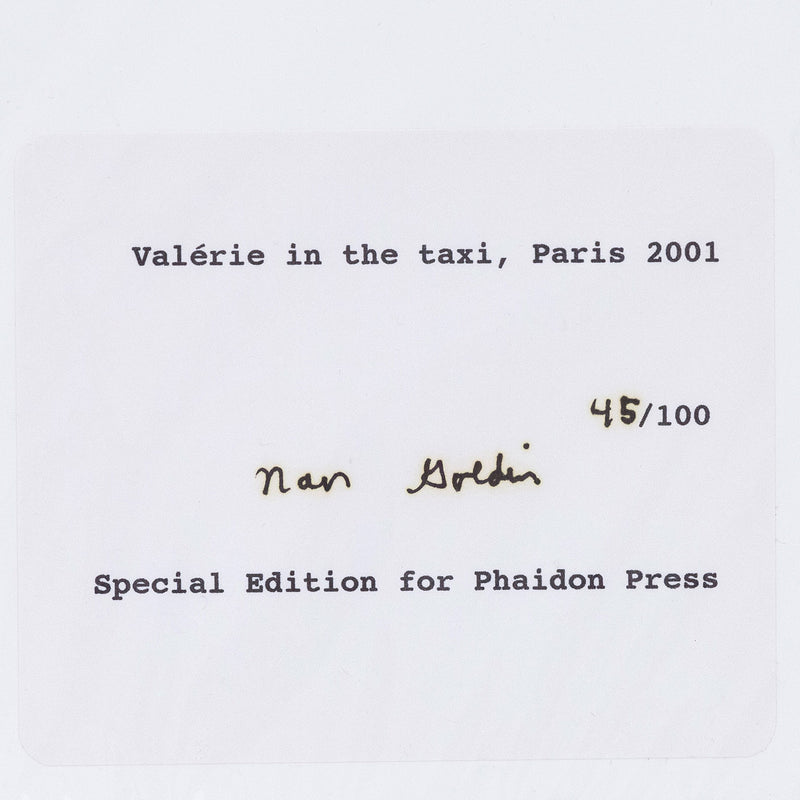 Caviar20 Nan Goldin Valerie in the Taxi 