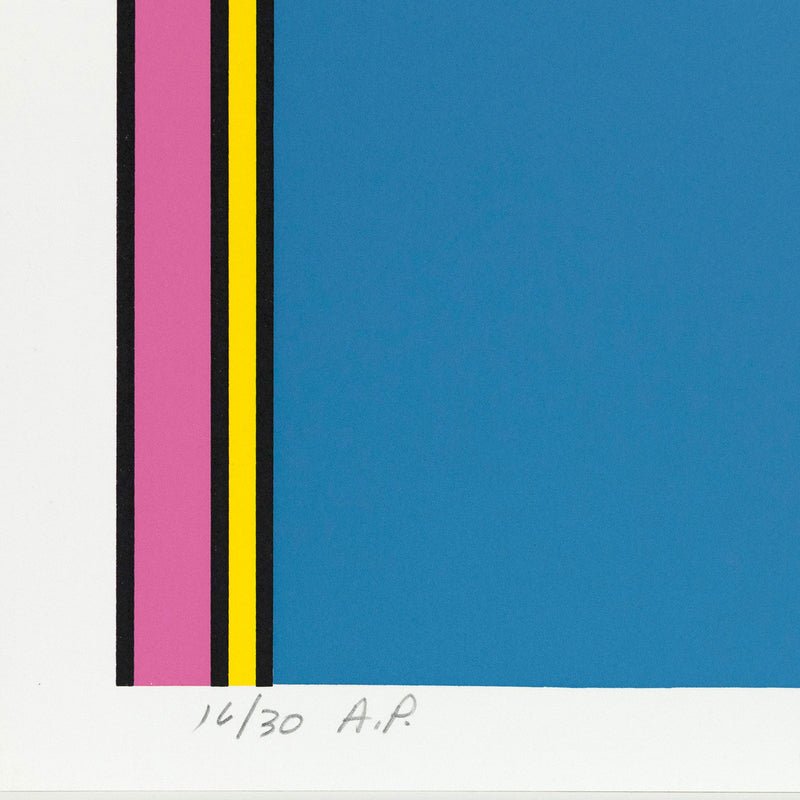 Nicholas Krushenick, Tail Gate, serigraph, 1978, prints, Caviar20, closeup showing artist numbering