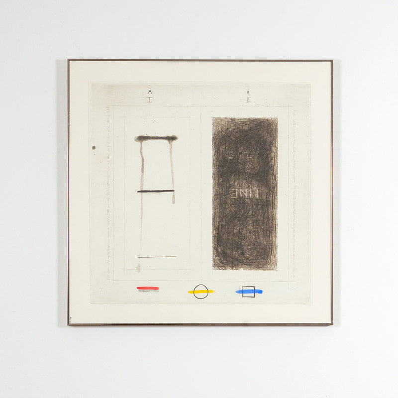 Pat Steir, Large Line, Etching, 1967, Caviar20, Toronto Gallery