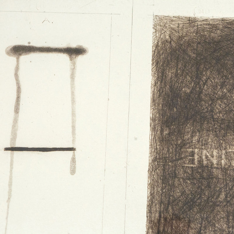 Pat Steir, Large Line, Etching, 1967, Caviar20, Toronto Gallery