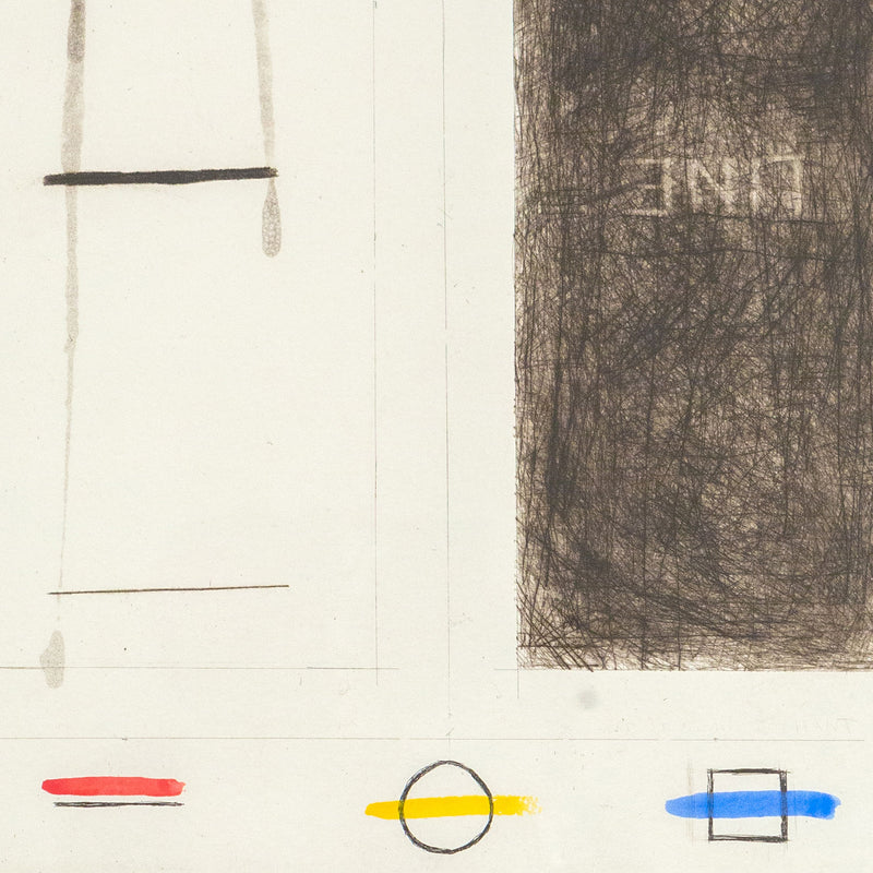 Pat Steir, Large Line, Etching, 1967, Caviar20, Toronto Gallery