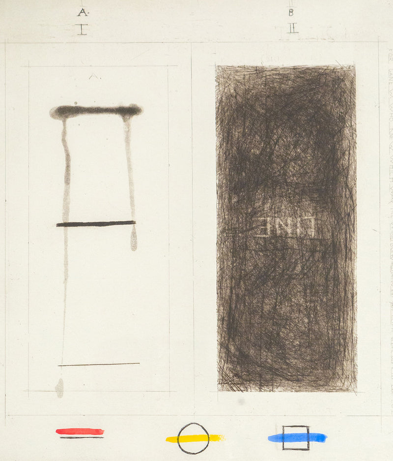 Pat Steir, Large Line, Etching, 1967, Caviar20, Toronto Gallery