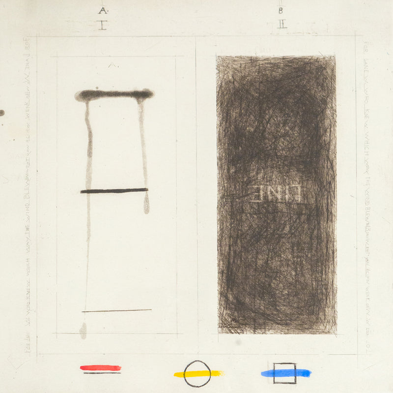 Pat Steir, Large Line, Etching, 1967, Caviar20, Toronto Gallery