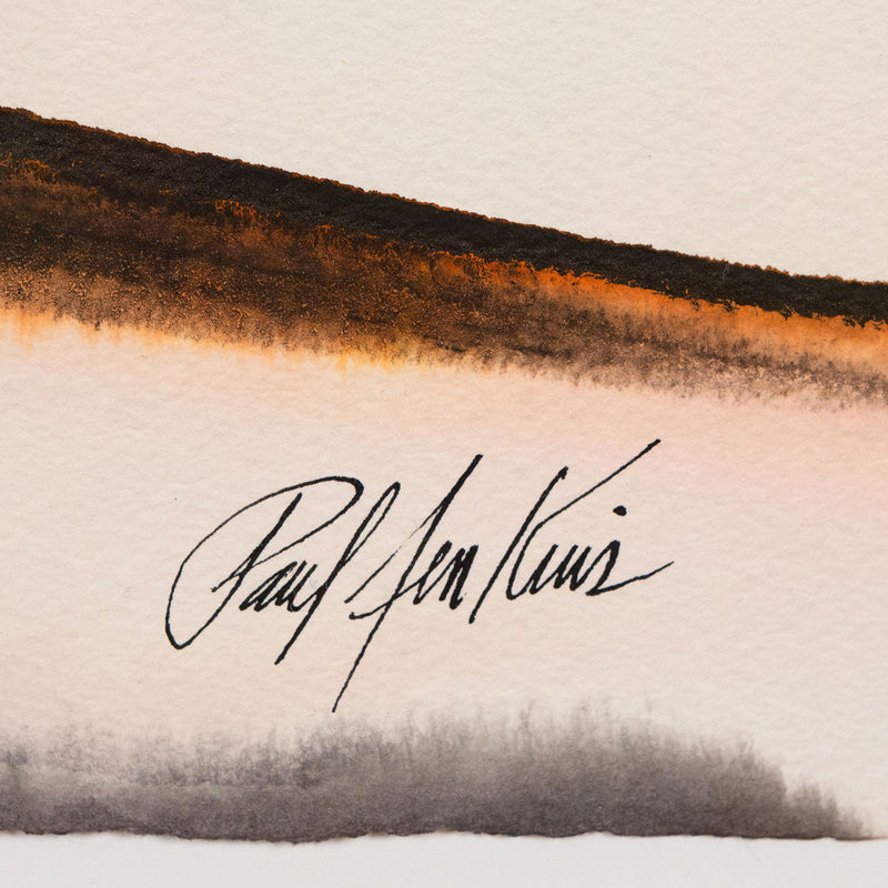 Paul Jenkins, Phenomena Near Heaven Hill, Watercolour, 1979, Caviar20 paintings, American Art, close up of artist's signature
