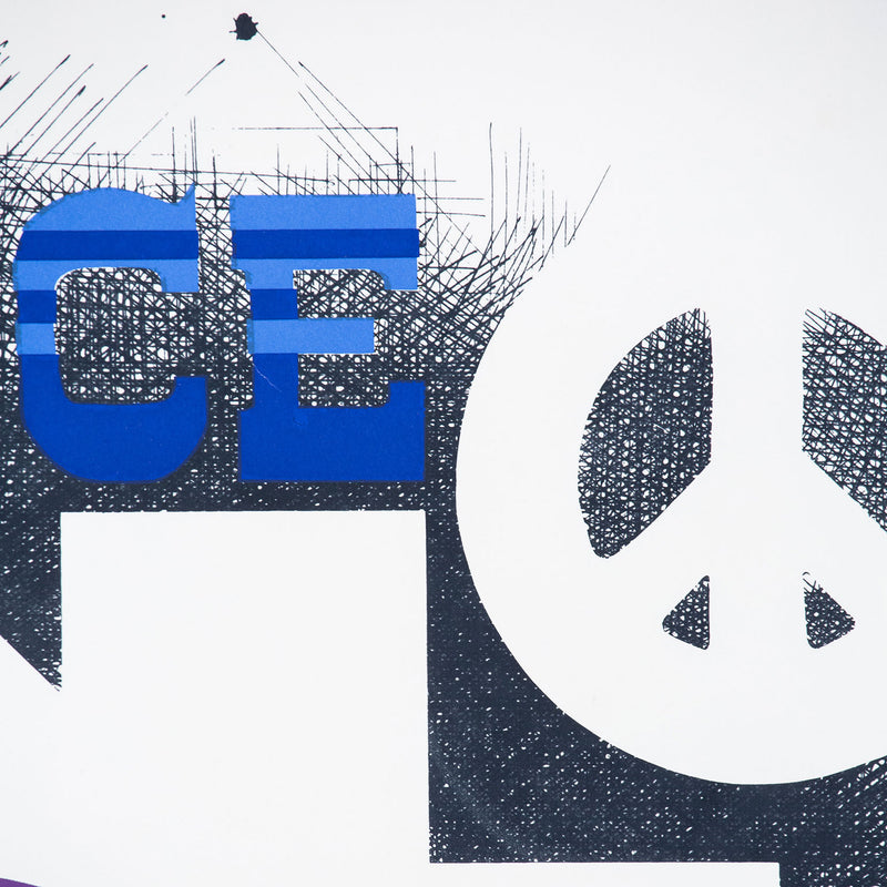 George Earl Ortman "Peace" (from the Peace Portfolio I) 1970 Silkscreen