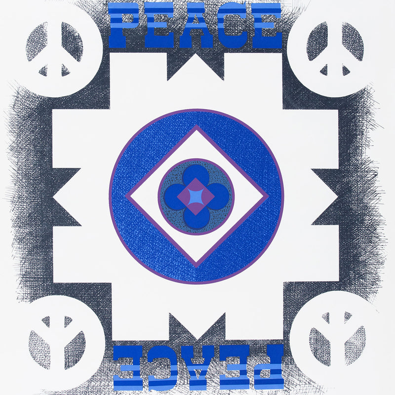 George Earl Ortman "Peace" (from the Peace Portfolio I) 1970 Silkscreen