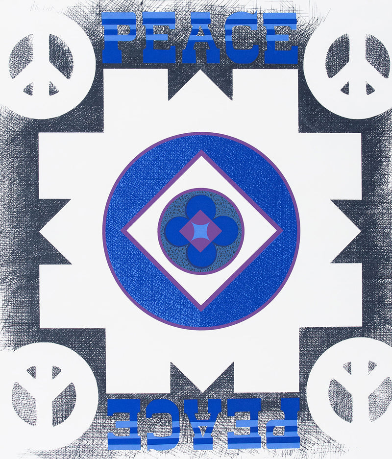 George Earl Ortman "Peace" (from the Peace Portfolio I) 1970 Silkscreen
