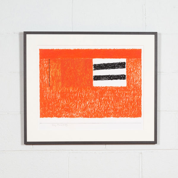 Ray Mead, Untitled (Flags), Pastel and mixed media on paper, 1979, Caviar 20, Framed