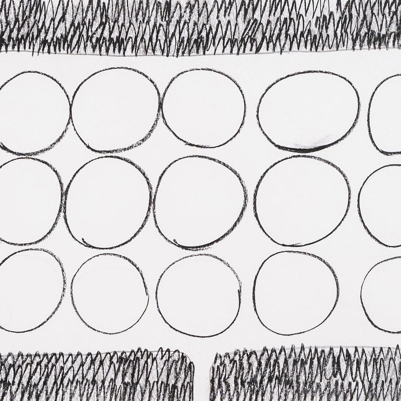 RAY MEAD "UNTITLED" CHARCOAL ON PAPER, c.1980s