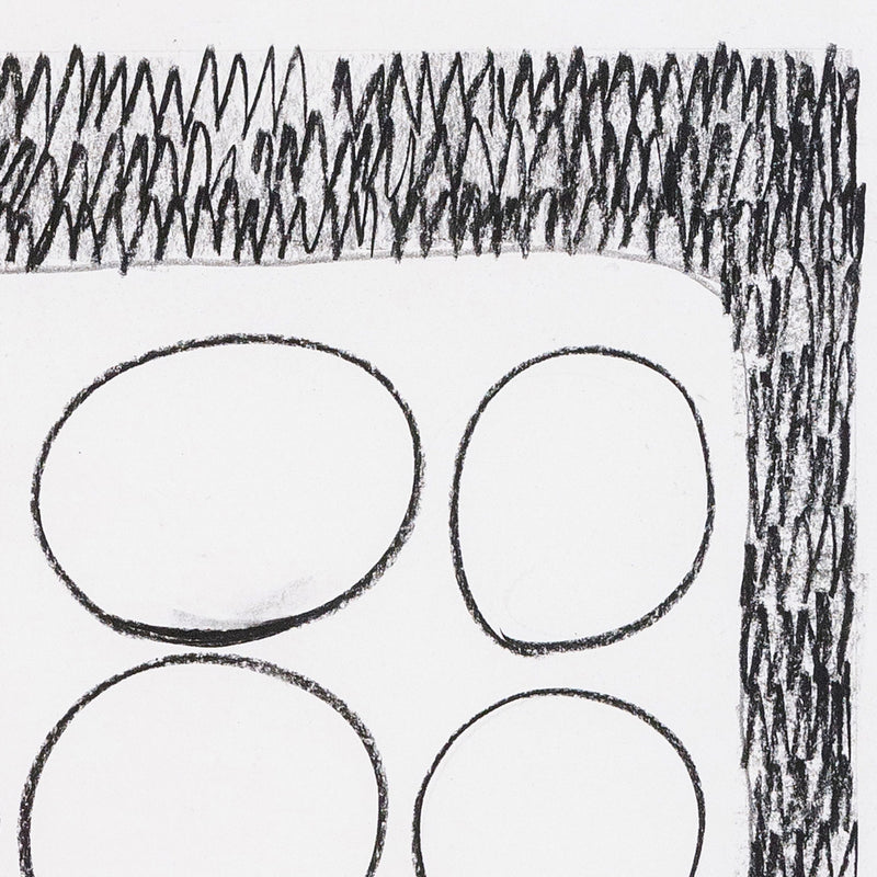 RAY MEAD "UNTITLED" CHARCOAL ON PAPER, c.1980s