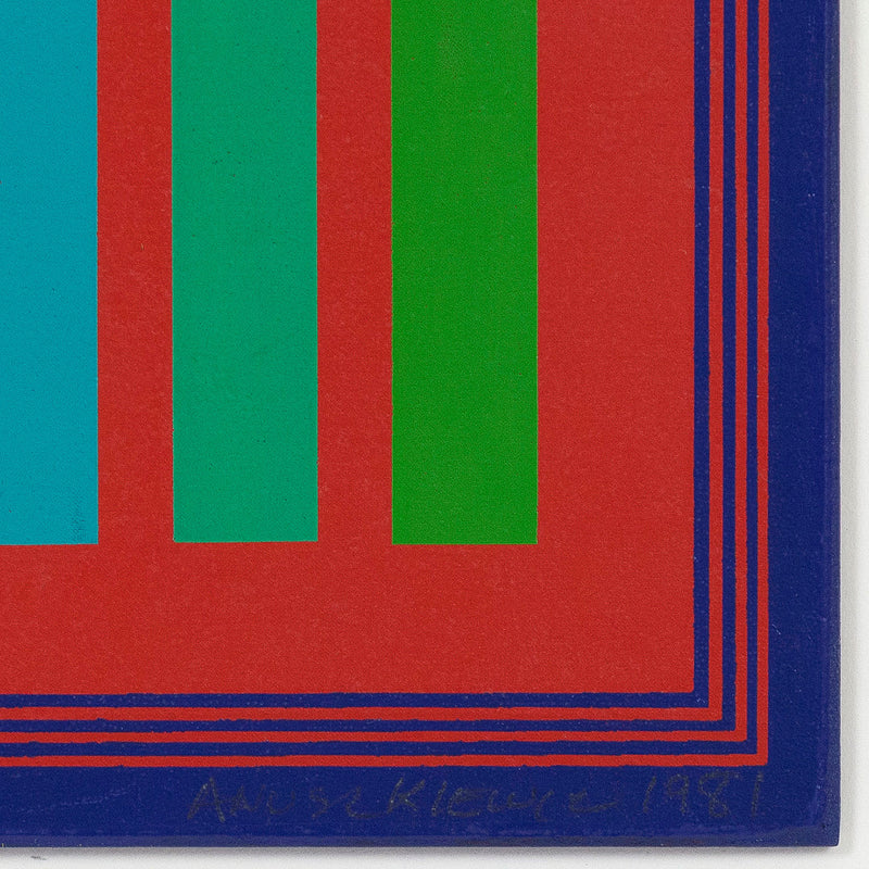 RICHARD ANUSZKIEWICZ "GREEN RANGE" SCREENPRINT, 1981