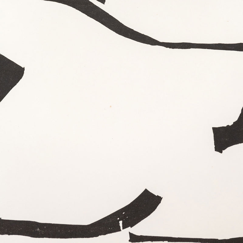 Richard Diebekorn "Double X" Woodcut, 1987. Completed in 1987, "Double X" marks the artist's return to abstraction in the last chapter of his oeuvre, when he moved between geometric and lyrical styles. Serving as a pared-down example, this work is a unique synthesis of Diebenkorn's exploration of abstraction, making it an excellent output from the last decade of his career. 