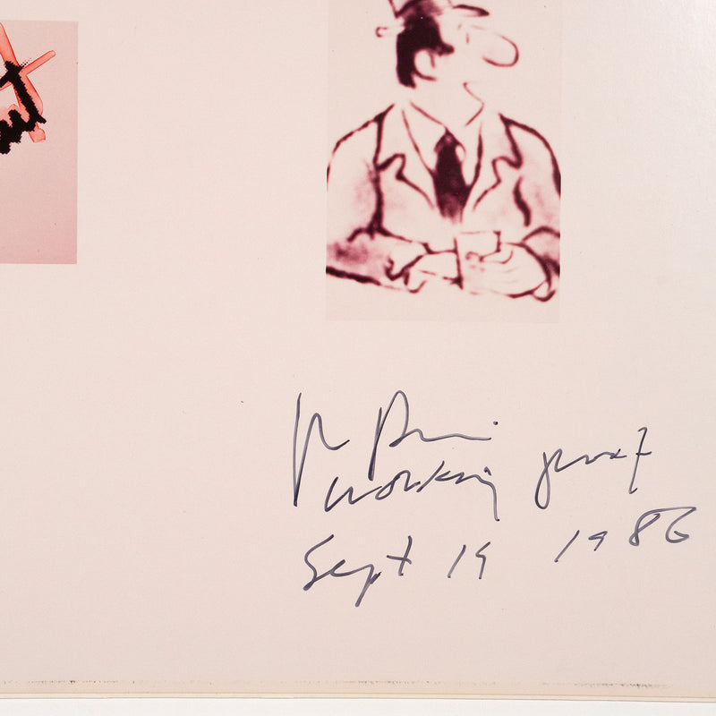 Richard Prince, Missing or Presumed Dead Joke,  Marker and pen on ektacolor photographs, 1986, Caviar20, close up showing artist signature