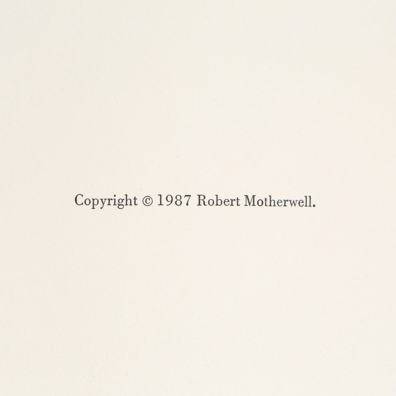 Robert Motherwell, Octavio Paz Suite, 1987, Caviar20, Composition XXV