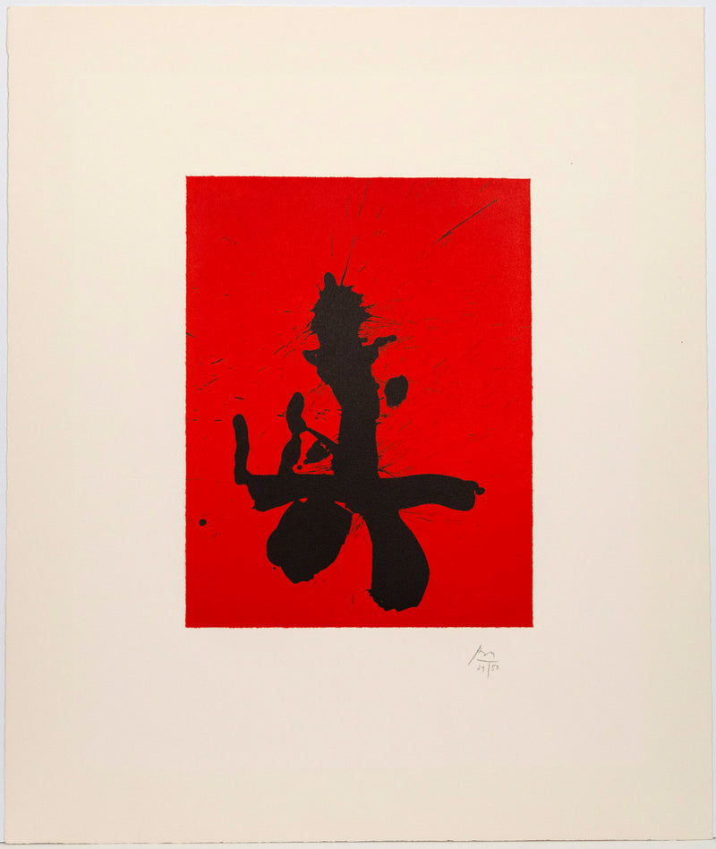 Robert Motherwell, Red Samurai, Lithograph, 1988, Caviar20, Prints