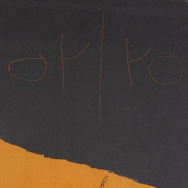 Robert Motherwell, Oy/Yo, Aquatint with etching and collage, 1978, Caviar20