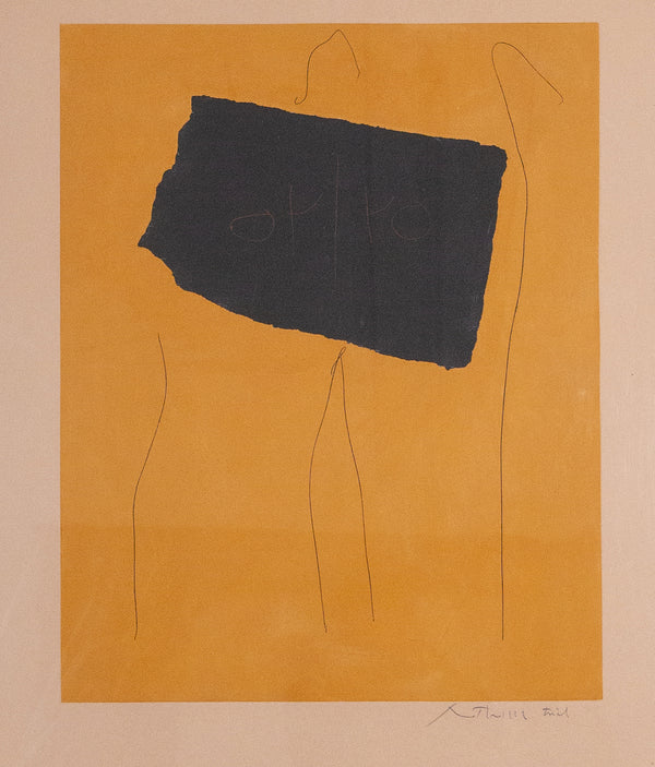 Robert Motherwell, Oy/Yo, Aquatint with etching and collage, 1978, Caviar20