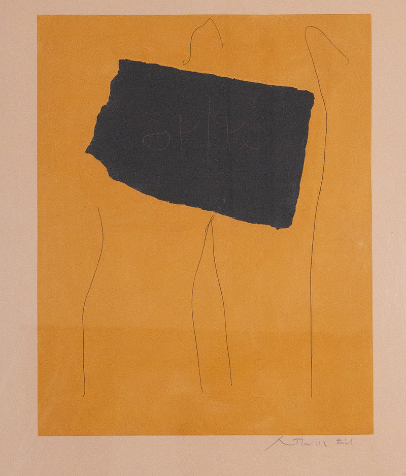 Robert Motherwell, Oy/Yo, Aquatint with etching and collage, 1978, Caviar20
