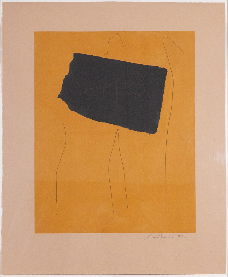 Robert Motherwell, Oy/Yo, Aquatint with etching and collage, 1978, Caviar20