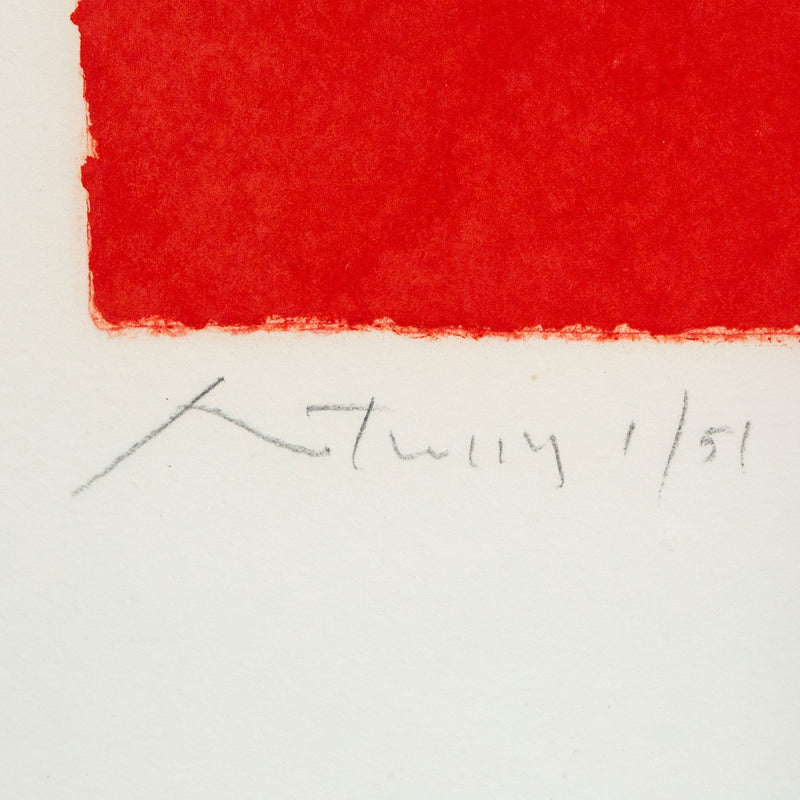 Robert Motherwell, Rites of Passage II, Lithograph, 1980, Caviar20, Caviar20 prints, closeup showing artist signature and edition number