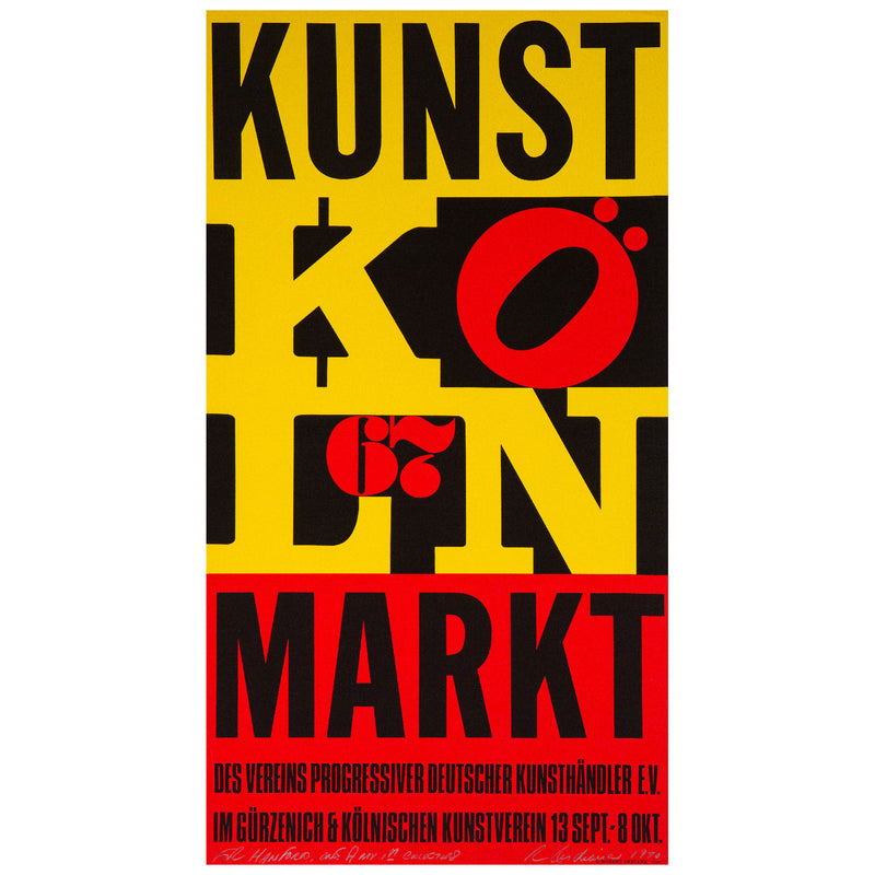 Robert Indiana, Kunst Markt Köln Exhibition Poster, Silkscreen on paper, 1967, Caviar20, American Pop Artist