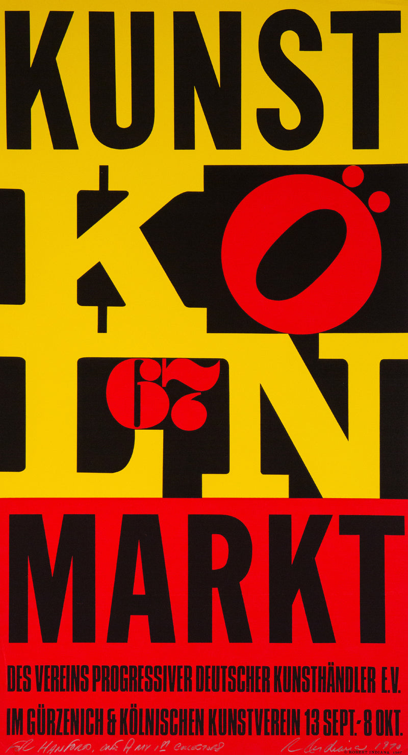 Robert Indiana, Kunst Markt Köln Exhibition Poster, Silkscreen on paper, 1967, Caviar20, American Pop Artist